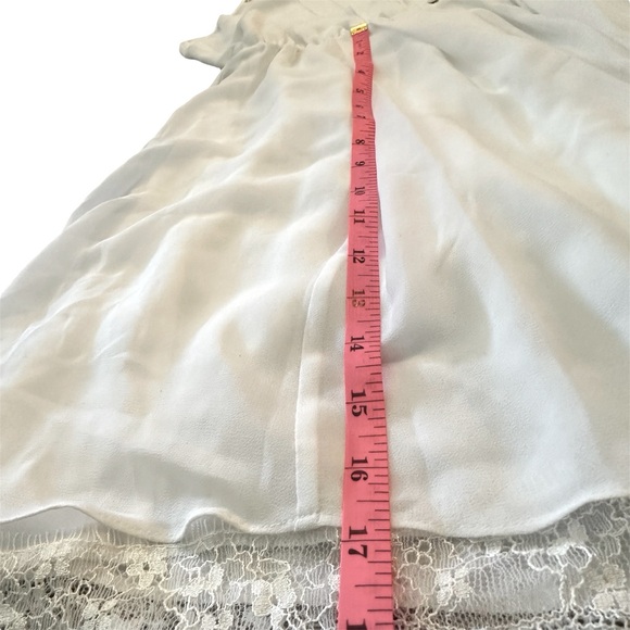 NWT! Guess Preppy Collard White Pleated Sleeveless Shirt Dress w/ Lace in Medium - Picture 11 of 14